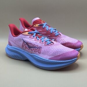 Hoka One One Girls Pink Lavender Blue Athletic Sneakers